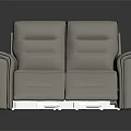 Gray Leather Modern Multifunctional Sofa With Reclining Seats And Cozy Design
