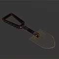 Sturdy Metal Shovel With Ergonomic Handle Design For Garden Construction Use