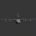 Large Aerospace Transport Aircraft With Four Propellers And Gray Fuselage