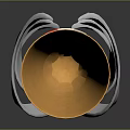 Sleek Modern Torch Design Featuring Silver Body Orange Flame And Black Base With Number 1