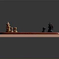 Classic Chessboard Setup With Black And White Squares And Detailed Chess Pieces
