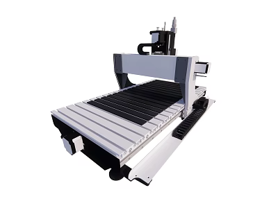 Advanced CNC Engraving Machine With Precision Worktable And Control Panel 3d model