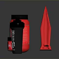 Red Whey Protein Powder Supplements With Shaker Bottle And Healthy Nutrition