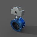 Electric fast switch gate valve switch 3d model