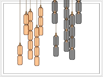 Modern chandelier glass chandelier 3d model