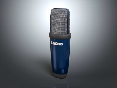 SAZARO Blue Headphone Speaker With Modern Mesh Design And Sleek Appearance 3d model