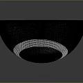 Black Mesh Bowl Shaped Weapon With White Curved Section And Net Structure Design