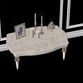 Modern Dining Table Combination Modern Table Home Furniture Dining Table Decorative Painting Candle Ornaments Candle Holder 3d model