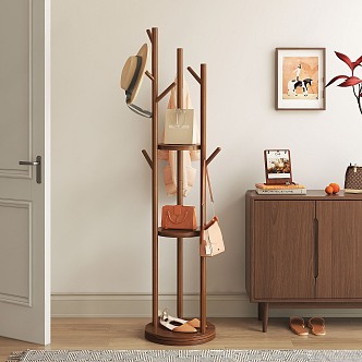 Vintage coat rack 3d model