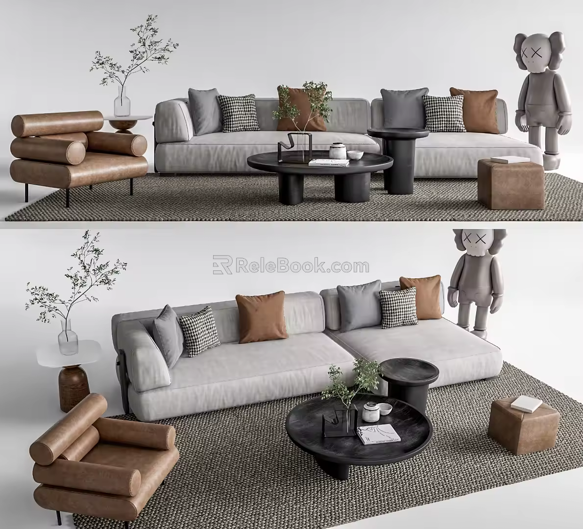 Sofa Coffee Table Combination Multiplayer Sofa Coffee Table Combination 3d model
