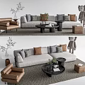 Sofa Coffee Table Combination Multiplayer Sofa Coffee Table Combination 3d model