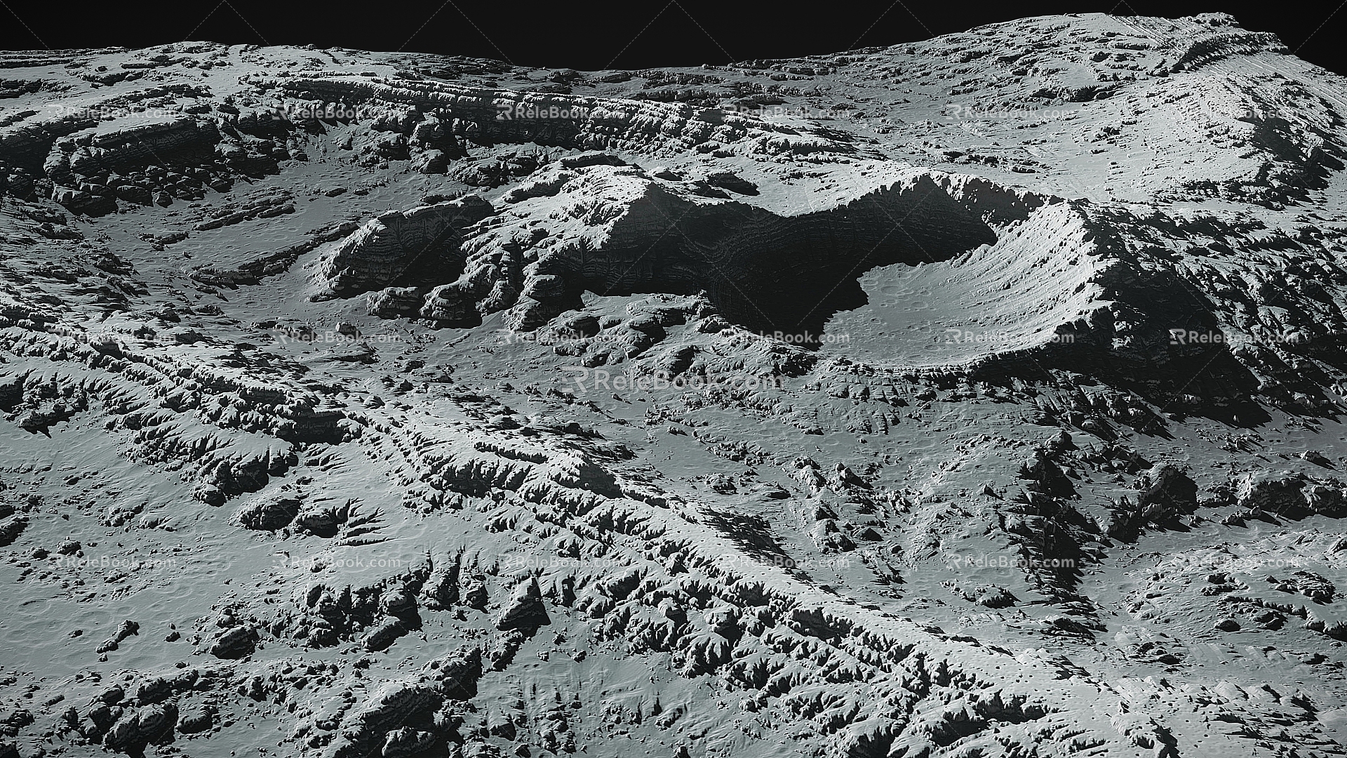 Moon Landscape Moon Ground Moon Mars Ground Mars Terrain Moon Mountain Moon Lander 3d model