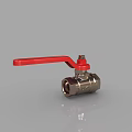Brass Ball Valve With Red Handle For Industrial Plumbing Applications