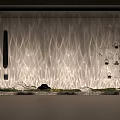 Wall Washer Light Illuminating Textured Wall For Indoor Ambient Decor With Small Plants