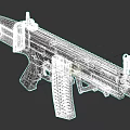 Modern Tactical Assault Rifle With Rail System And Detachable Magazine