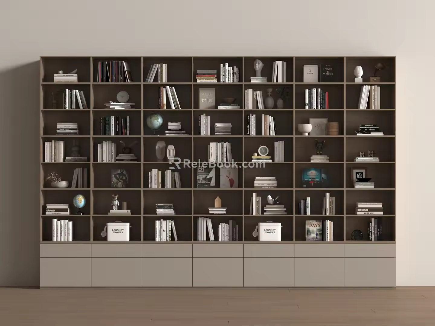 Modern Bookcase Bookshelf Ornaments Book Decorative Cabinet 3d model