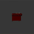 Red Leather Tufted Three Seater Sofa With Patterned Decorative Pillows And Classic Design