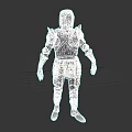 Medieval Armored Game Movie Character With Helmet Chest Plate And Leg Armor