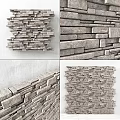 Natural Stone Wall With Irregular Shaped Blocks And Textured Surface Design 3d model