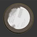 Classic Round Drum With White Top Surface And Black Side Band Logo