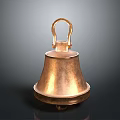 Copper Bell with Ring Hook and Round Base in Metallic Finish