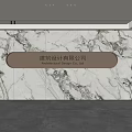 Modern Front Desk Background Wall Simple Background Wall Front Desk Reception Area Background Wall Company Front Desk Background Wall 3d model