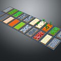 Modern Tile Floor Tile Cartoon 3d model