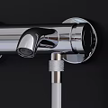 Modern Bathtub Fixtures With Wall Mounted Faucet And Handheld Shower Chrome Finish