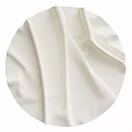 White Pleated Fabric Wall Decor With Circular Display And Smooth Texture