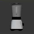 Modern Electric Blender With Transparent Container White Base And Black Lid Control Panel 3d model