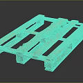 Rustic Wooden Pallet With Natural Wood Slats And Sturdy Structure