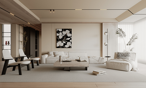 modern living room home living room 3d model