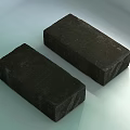 Solid Dark Construction Bricks With Textured Surface For Building Projects 3d model