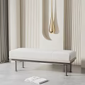 modern bed end stool sofa stool 3d model