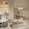 Luxury Modern Beauty Hair Salon Interior With Elegant Stylish Decor Space