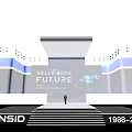 LONSID 1988 2023 Anniversary Celebration Stage With Blue Background Lighting And Large Screen