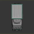 Small White And Green Delivery Truck With Enclosed Cargo Box Front Cabin And Compact Design
