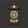 Vintage Wooden Mantel Clock With Ornate Carved Frame And Roman Numeral Dial