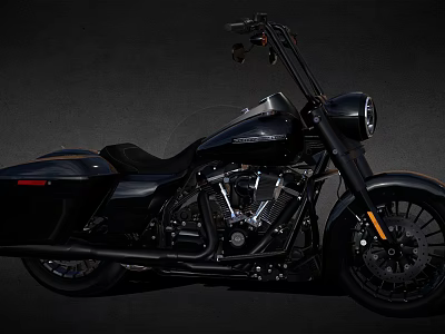 Classic Black Cruiser Motorcycle With Powerful Engine Black Wheels And Sleek Design 3d model