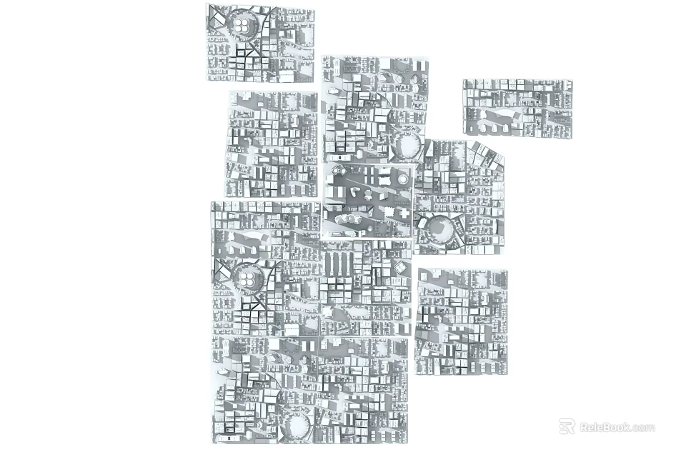 Modern Geometric Partition Design With Abstract Lines And Interconnected Modular Panels For Home Interior 3d model