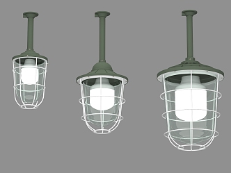 Industrial LOFT explosion-proof lamp 3d model