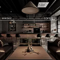 Modern Café Exterior Design With Glass Windows Signboard And Entrance Area