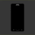 Samsung Smartphone Featuring Black Screen And Black Bezel On Gray Gradient Background 3d model