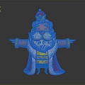 Cheerful Cartoon Character With Red Cape Golden Crown White Beard And Outstretched Arms