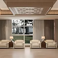 Modern Reception Room 3d model