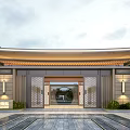 New Chinese Gate Entrance Gate 3d model