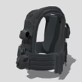 Black Tactical Vest With Multiple Pockets And Adjustable Straps For Outdoor Use 3d model