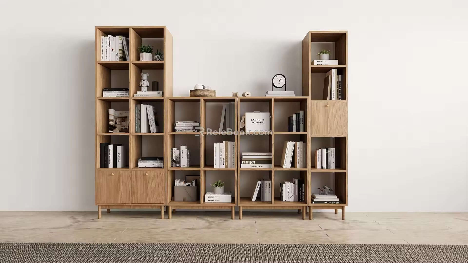 Modern Bookcase Bookshelf 3d model