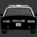 Modern Black And White Police Car With Roof Lights Badge And Push Bumper