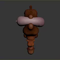 3D Cartoon Camel Character With Orange Body And Two Humps Design